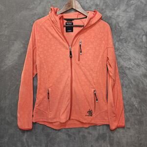 Killtec Women's 12 Orange Bubble Print Fleece Outdoor Jacket